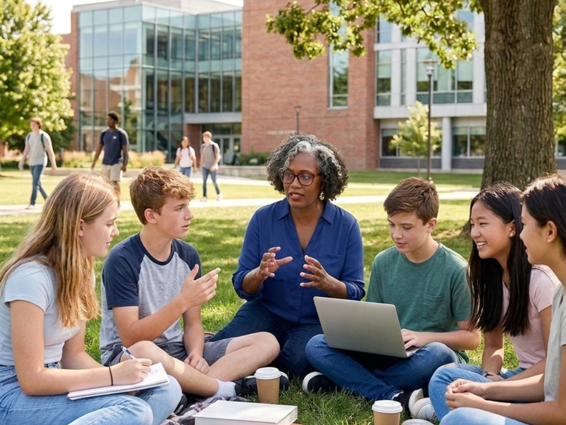 Échange entre jeunes et intervenante sur l'orientation